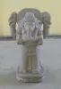Product image 1 of the product “Standing Ganesha, 62 cm height, riverstone, stonemasony ”